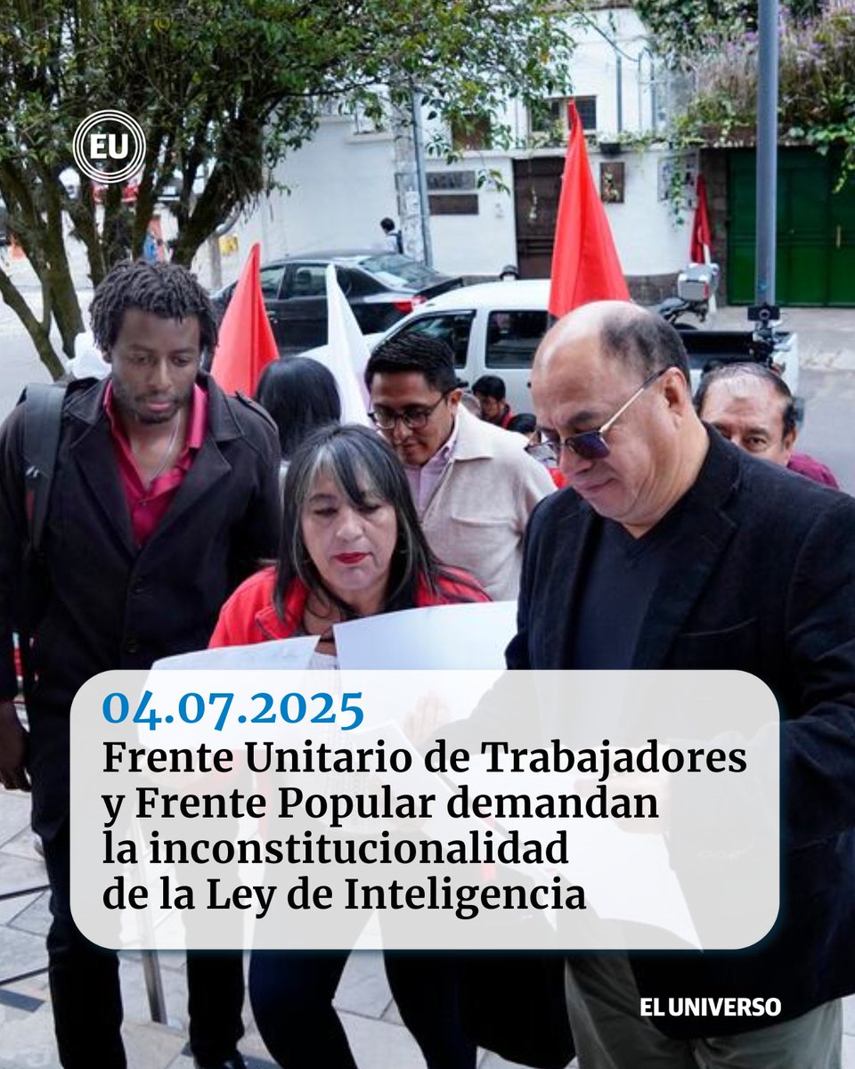 #Política | Los gremios sindicales ingresaron esta acción la mañana del 4 de julio de 2025 en la Corte Constitucional en Quito ow.ly/Z9m450Wl5ai