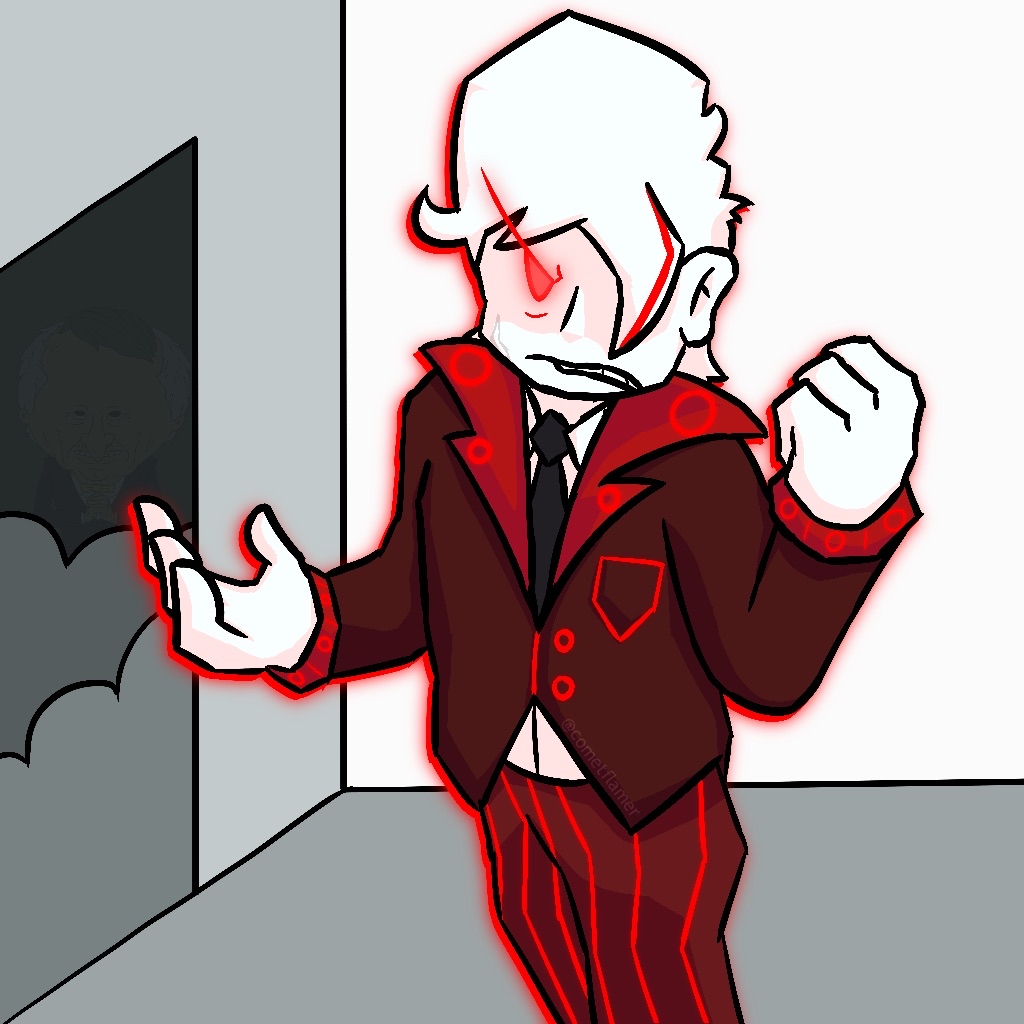 cometflamer's tweet photo. Attack #4: RR! Trebron
Character by @ArcyThePuppet 
This ones a revenge (hold the regretful)
#artfight #artfight2025 #fnfweekly https://t.co/S0CRSJq8fQ