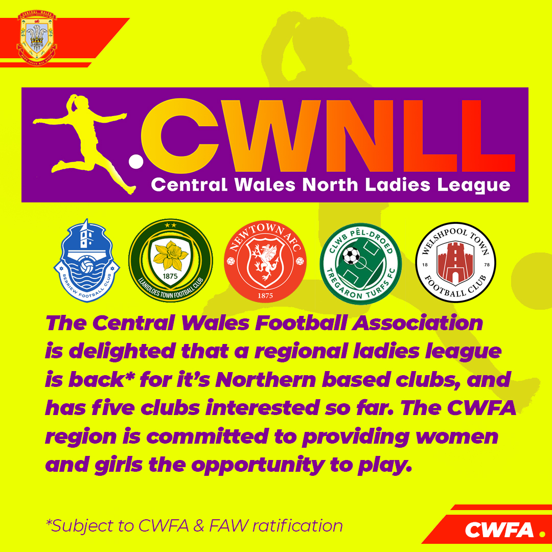 More potential good news for Women's football in Central Wales 👏 #forHER #CWFA