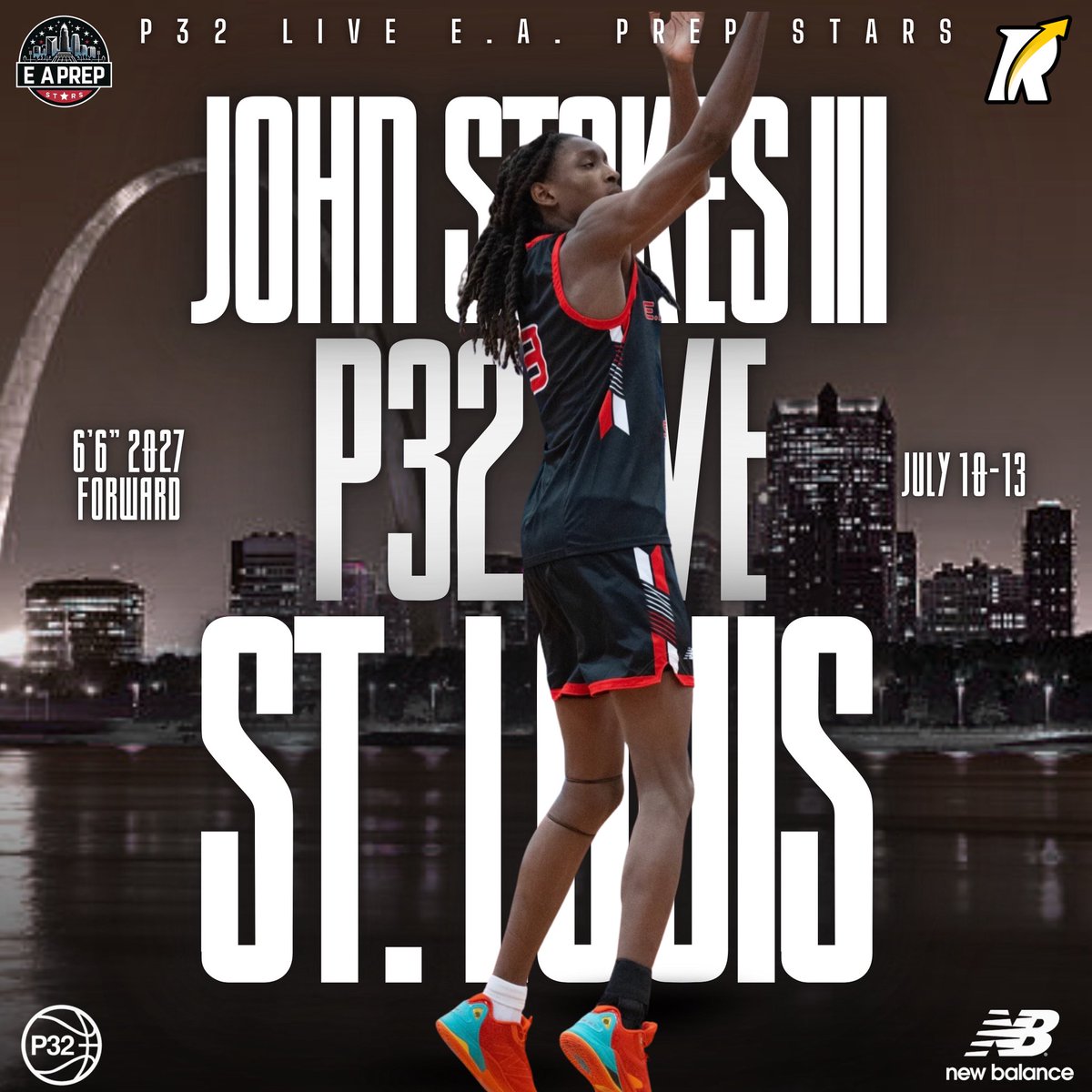 July 10-13 watch John Stokes III from EA Prep shine at the P32 Live Event in St. Louis, Missouri.