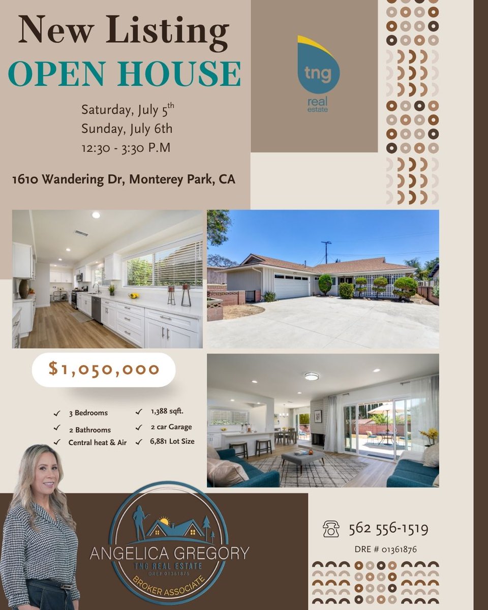 Gregory_Team's tweet image. Experience the charm of this beautifully remodeled 3-bedroom, 2-bathroom home located in Monterey Park! The property features an inviting open floor plan, perfect for family gatherings and entertaining guests.