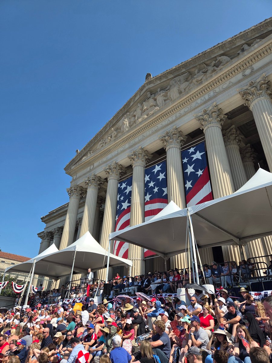 Patrick Madden, Executive Director of the <a href="/archivesfdn/">National Archives Foundation</a>, welcomed the crowd. And we were honored to have Master Sergeant Caleb Green <a href="/USArmy/">U.S. Army</a> (Ret.) sing a beautiful rendition of the National Anthem.