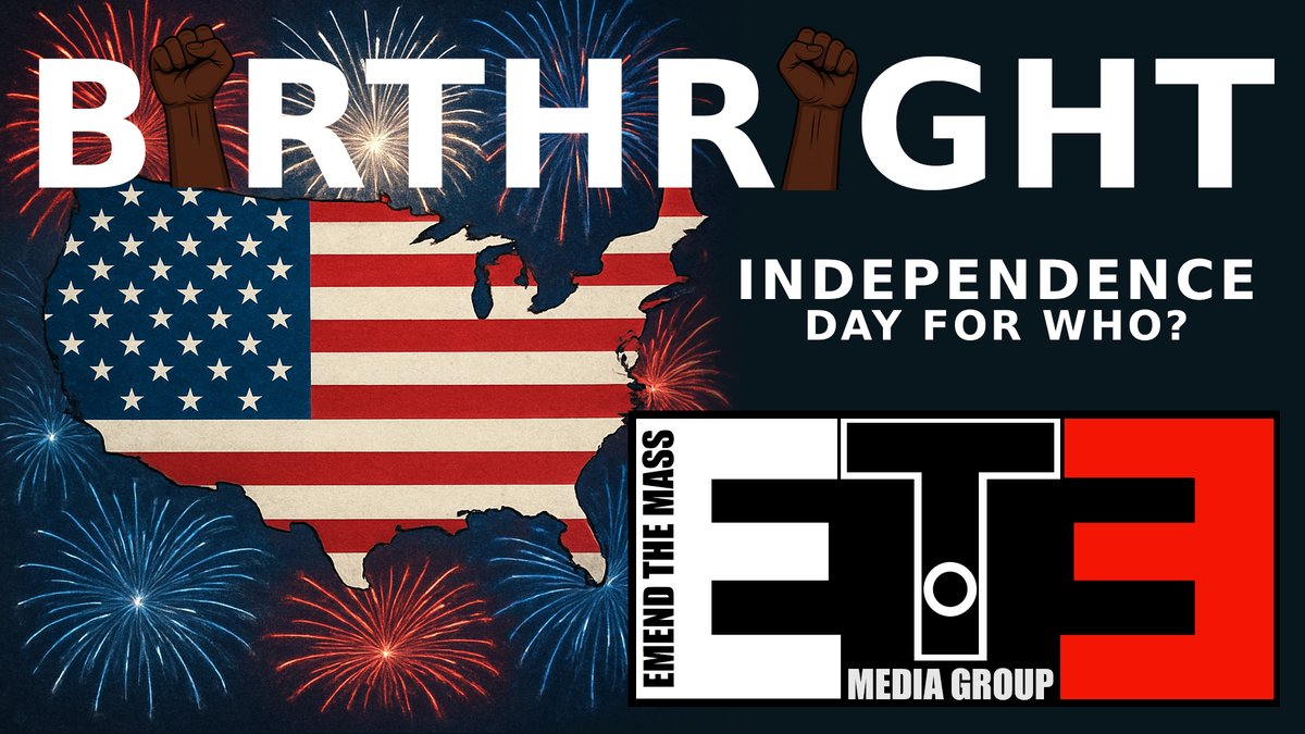 EtmMedia's tweet image. Today at 10 a.m. PST. Birthright citizens...👶🏾of⛓️... The 14th amendment. Independence Day for who? Happy 4th.... 👉🏾 youtube.com/live/uShFxVlmW…
