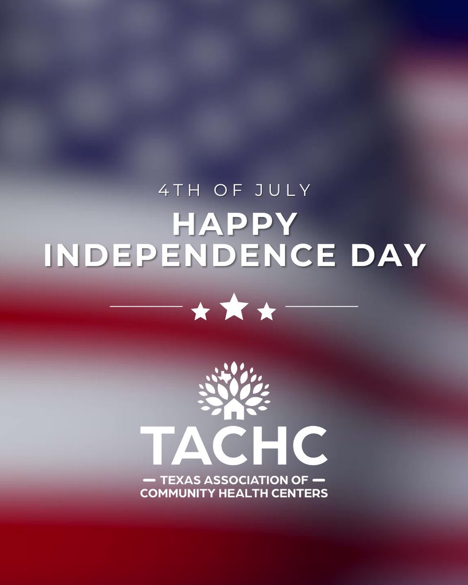 TexasCHCs's tweet image. 🎆 Happy 4th of July from TACHC!
Wishing you a safe and joyful Independence Day — filled with celebration and rest.
Our office is closed today and will reopen Monday, July 7.
Enjoy the long weekend!
