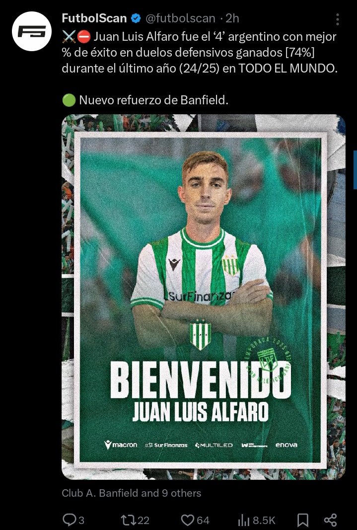 Liam Payne se tiró para no ver a Banfield tweet media