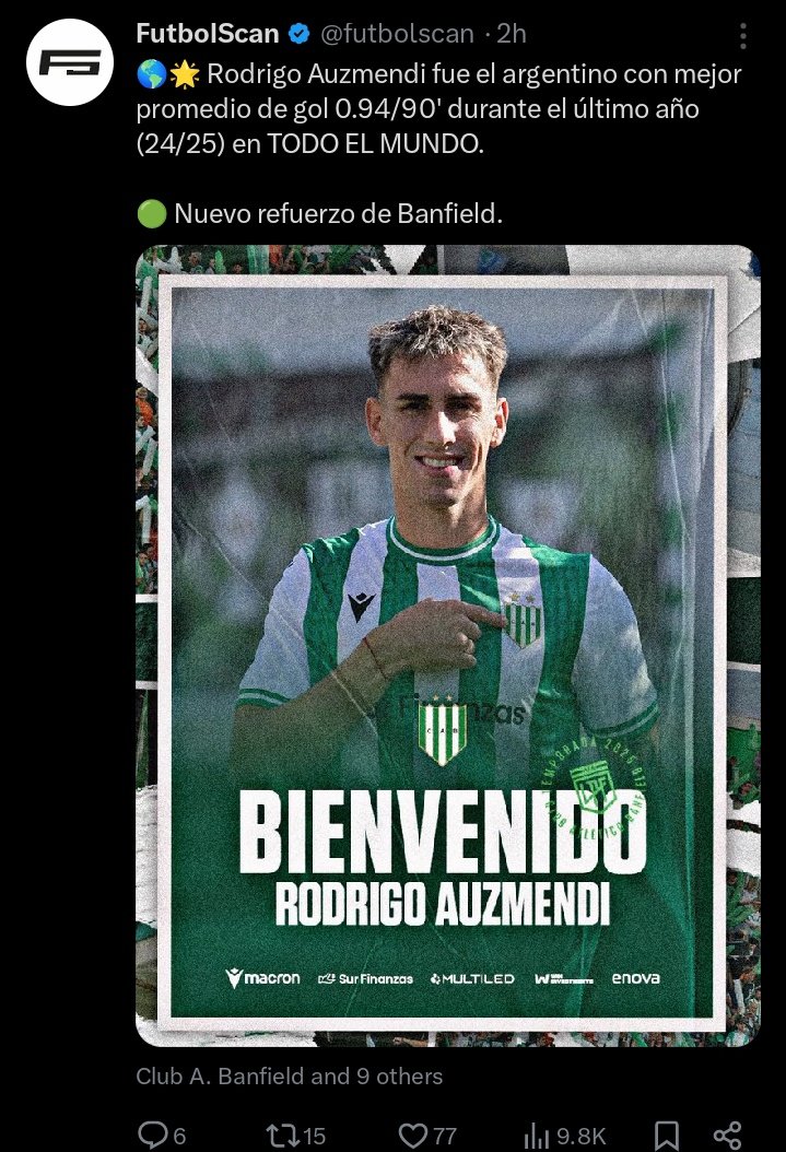 Liam Payne se tiró para no ver a Banfield tweet media