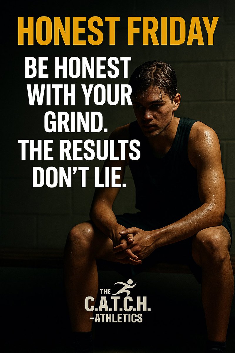 Honest Friday. 💯
In sports and in life, honesty isn’t just what you say — it’s how you show up.
Be real with your effort. Be real with your team. That’s the C.A.T.C.H. way.
#HonestFriday #CATCHAthletics #LeadByExample #AthleteMindset #NoShortcuts
