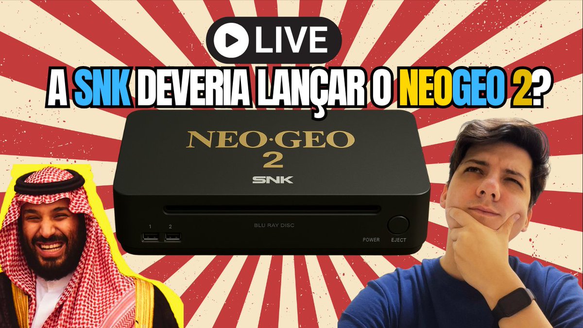 AhlexTerry's tweet image. youtube.com/watch?v=XLxsm8…
Hoje vamos ter live em nosso canal do YouTube, às 22:00. No mais, vou trazer um assunto muito legal de ser discutido:
"A SNK deveria lançar o NeoGeo 2"
#NeoGeo #NeoGeo2 #SNK #YouTube #Live #AhlexTerry #PaoPaoCafeBrasil #NeoGeoLand