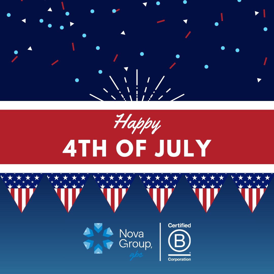 Happy 4th of July from all of us at Nova! We hope all our American colleagues, clients, and partners are having a happy and safe day celebrating the red, white, and blue.
In observance of Independence Day, our US offices will be closed.
#independenceday #4thofjuly #USA