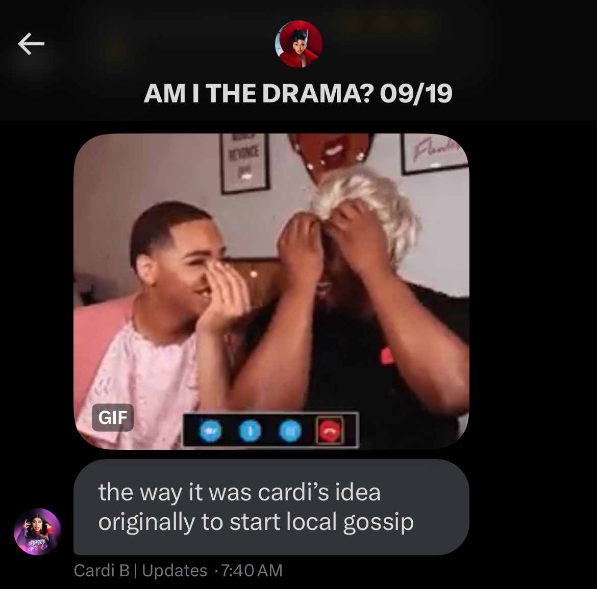 MΛYΛ MINΛJ (@mayamlnaj) on Twitter photo So let me get this straight <a href="/updatesofcardi/">Cardi B | Updates</a>, not only are you editing screenshots, but SHE’S the one behind this blog that only defames Nicki? 🤔 Wow this is sick. So let me get this straight <a href="/updatesofcardi/">Cardi B | Updates</a>, not only are you editing screenshots, but SHE’S the one behind this blog that only defames Nicki? 🤔 Wow this is sick.
