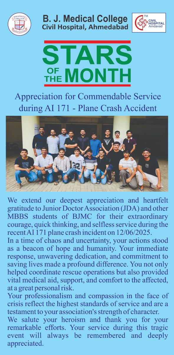 Team JDA BJMC &amp; MBBS students of BJMC 🙏
