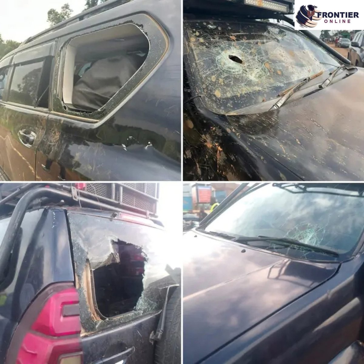 PICTURES : A group of goons attacked the convoy of opposition leaders during their tour of Western Kenya, vandalizing vehicles belonging to key figures, including Kalonzo Musyoka and Rigathi Gachagua.