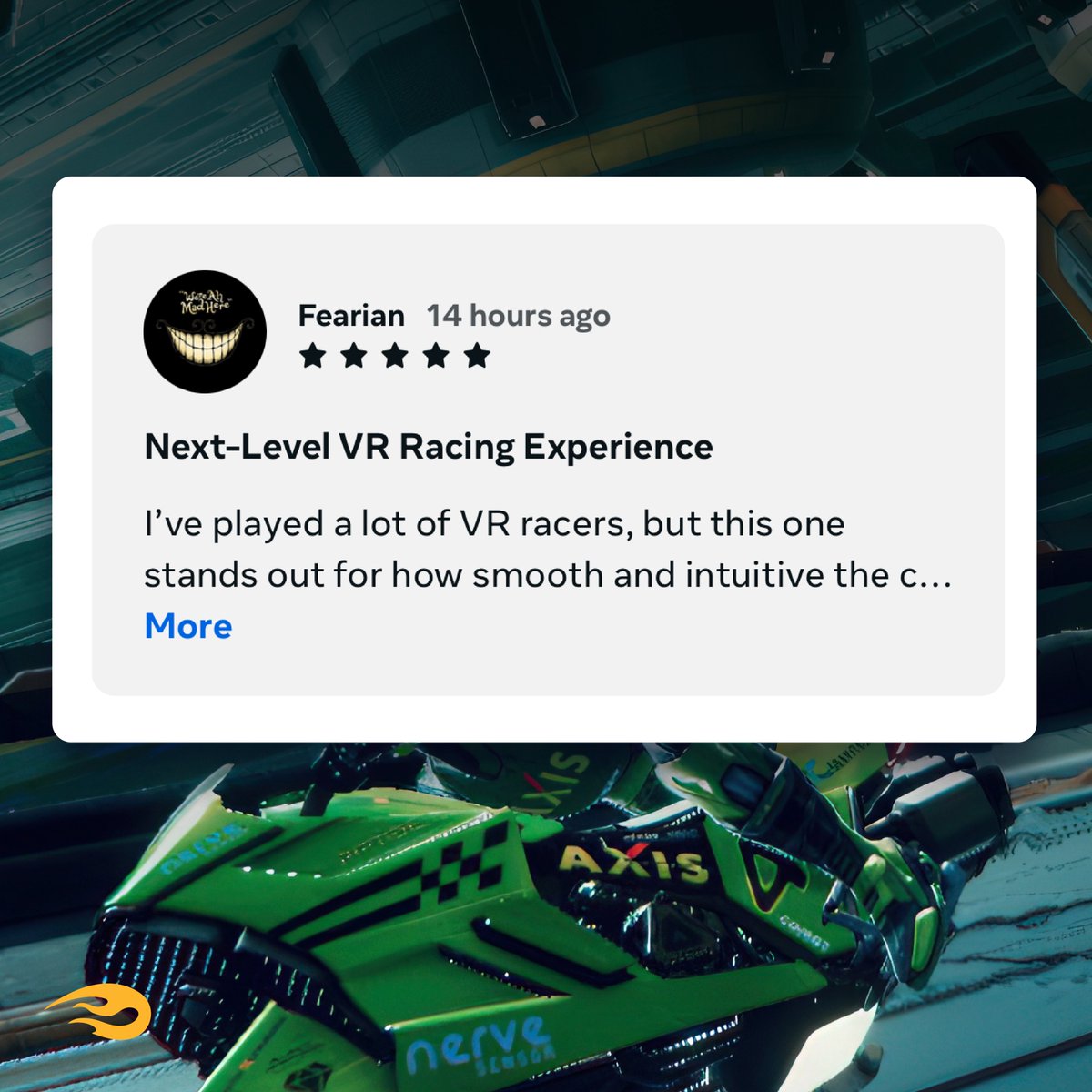 These reviews hit harder than a boost pad. If you’re enjoying VRacer Hoverbike, please consider dropping us a Meta review - it helps us a ton! ⭐⭐⭐⭐⭐