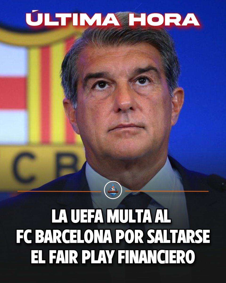 elchiringuitotv's tweet photo. 🚨 ÚLTIMA HORA | La UEFA SANCIONA al BARÇA con 15 MILLONES de EUROS.

💰 La multa ascendería a 60 millones si el club no cumple con los requisitos en un periodo de 2 años. https://t.co/zpjUVebjkp