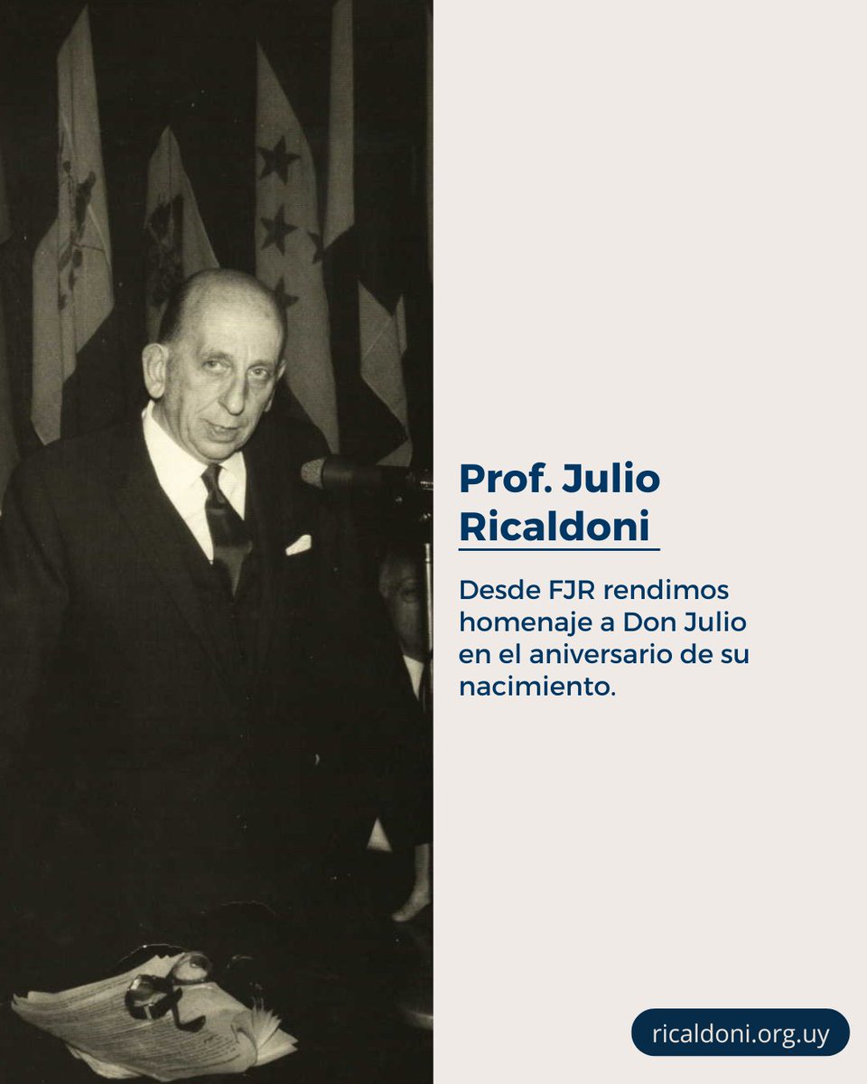 📅Este 4 de julio conmemoramos el 119° aniversario del nacimiento del Prof. Julio Ricaldoni y los 40 años de su restitución como Decano de la Facultad de Ingeniería.

Su legado vive en la Fundación que lleva su nombre. 🏛️
👉 Más info: bit.ly/4kne7eO