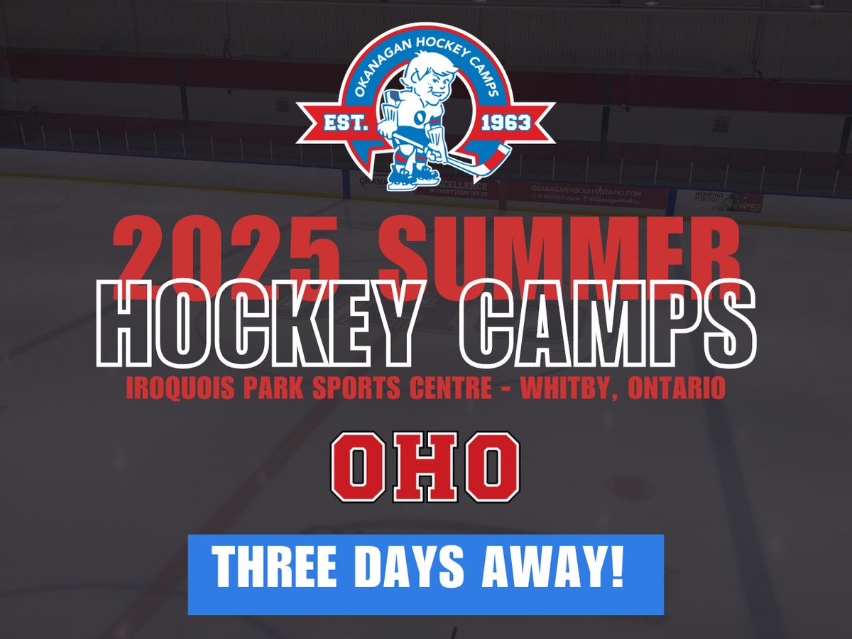 🏒Okanagan Hockey Camps kick off 𝐓𝐇𝐈𝐒 𝐌𝐎𝐍𝐃𝐀𝐘, 𝐉𝐮𝐥𝐲 7𝐭𝐡 with our 𝙎𝙝𝙤𝙤𝙩𝙚𝙧𝙨 &amp; 𝙎𝙘𝙤𝙧𝙚𝙧𝙨 𝙘𝙖𝙢𝙥!🚨

We’ve got 4 𝐦𝐨𝐫𝐞 𝐚𝐜𝐭𝐢𝐨𝐧-𝐩𝐚𝐜𝐤𝐞𝐝 𝐜𝐚𝐦𝐩𝐬 running in the weeks after — and there’s still time to register! 💥 okanaganhockey.com/camps/whitby/