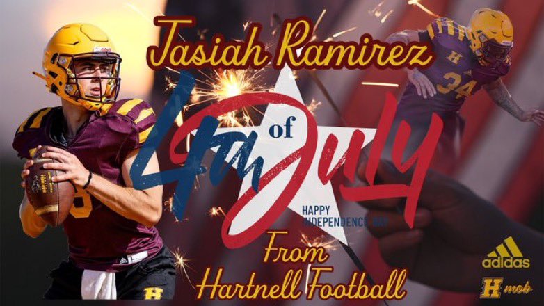 Thank you! <a href="/CoachJLenich/">Coach Jason Lenich</a> and <a href="/HMOB_Football/">Hartnell College Football</a> Happy 4th and God bless!!!🙌