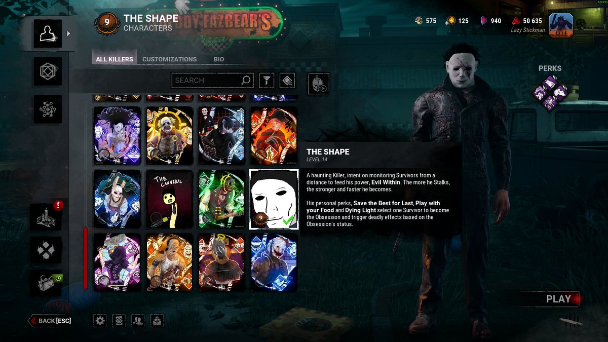 DBD UI mod is going well