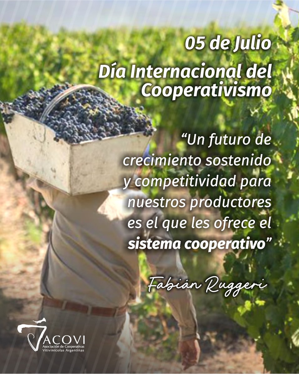 🤝 Día Internacional del Cooperativismo
Como cada primer sábado de julio, celebramos el rol fundamental de las #cooperativas en la construcción de una sociedad más justa, solidaria y sostenible en todo el mundo 🌍

El modelo cooperativo representa una forma de organización basada