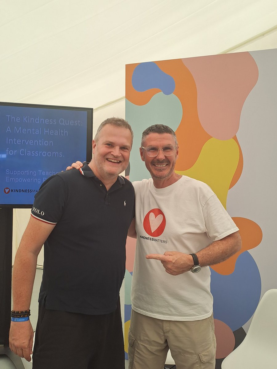 bolton_jinks's tweet photo. Day 2 @EducationFest and more great sessions from @KindnessCoach_ (photo opportunity grabbed!) and @jazampawfarr - will forgive her for saying I was sporting the @AdamSandler (Happy Gilmore?) look - before the legendary @LennyHenry aptly brought #EducationFest to a close. 🌞🎉💖 https://t.co/oz2kHS3XHY