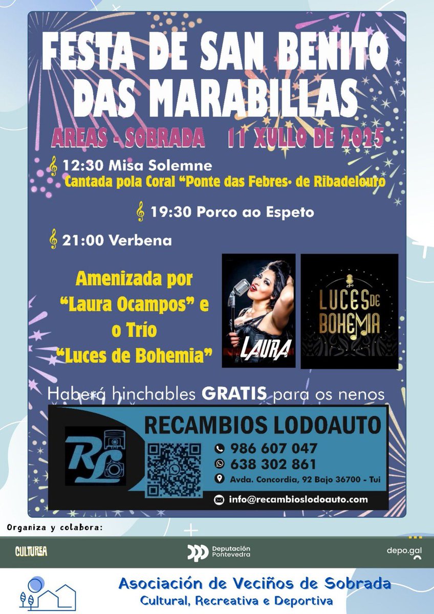 Turvegal's tweet image. O vindeiro venres competimos co @luartvg coa Festa de San Benito de Áreas - Sobrada
.
Quen terá mais asistencia⁉️😜🤣🤣
.
@depo_es