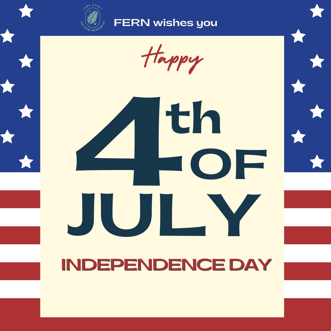 🎆Happy 4th of July from the FERN Study🎆
Today we mark the 249th Independence Day in The United States and honor freedom and unity. With fireworks, flags, and parades, we move onward to another year of celebrating the Land of the Free.
#4thofJuly  #IndependenceDay  #fernstudy