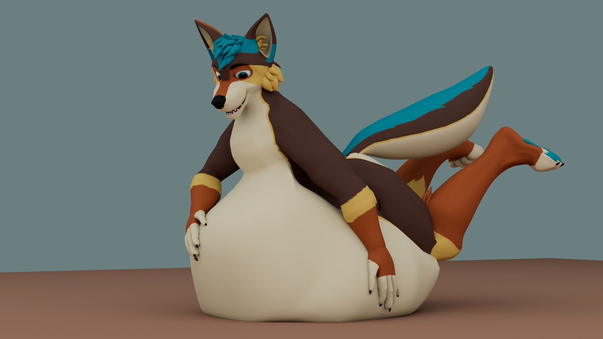 Huhh... Heavy one ~ 
#furryvore #vore #voreart #vorebelly