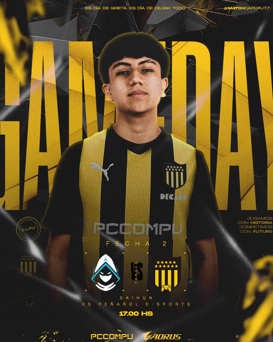PEÑAROL | e-Sports (@esportcap) on Twitter photo 𝗦𝗘 𝗝𝗨𝗘𝗚𝗔 🔜
Mañana tenemos jornada de #LPU frente a SAIHUN 👀
Nos vemos en la pantalla de <a href="/AUDVesports/">Asociación Uruguaya de Deportes Virtuales</a> 😮💨 𝗦𝗘 𝗝𝗨𝗘𝗚𝗔 🔜
Mañana tenemos jornada de #LPU frente a SAIHUN 👀
Nos vemos en la pantalla de <a href="/AUDVesports/">Asociación Uruguaya de Deportes Virtuales</a> 😮💨