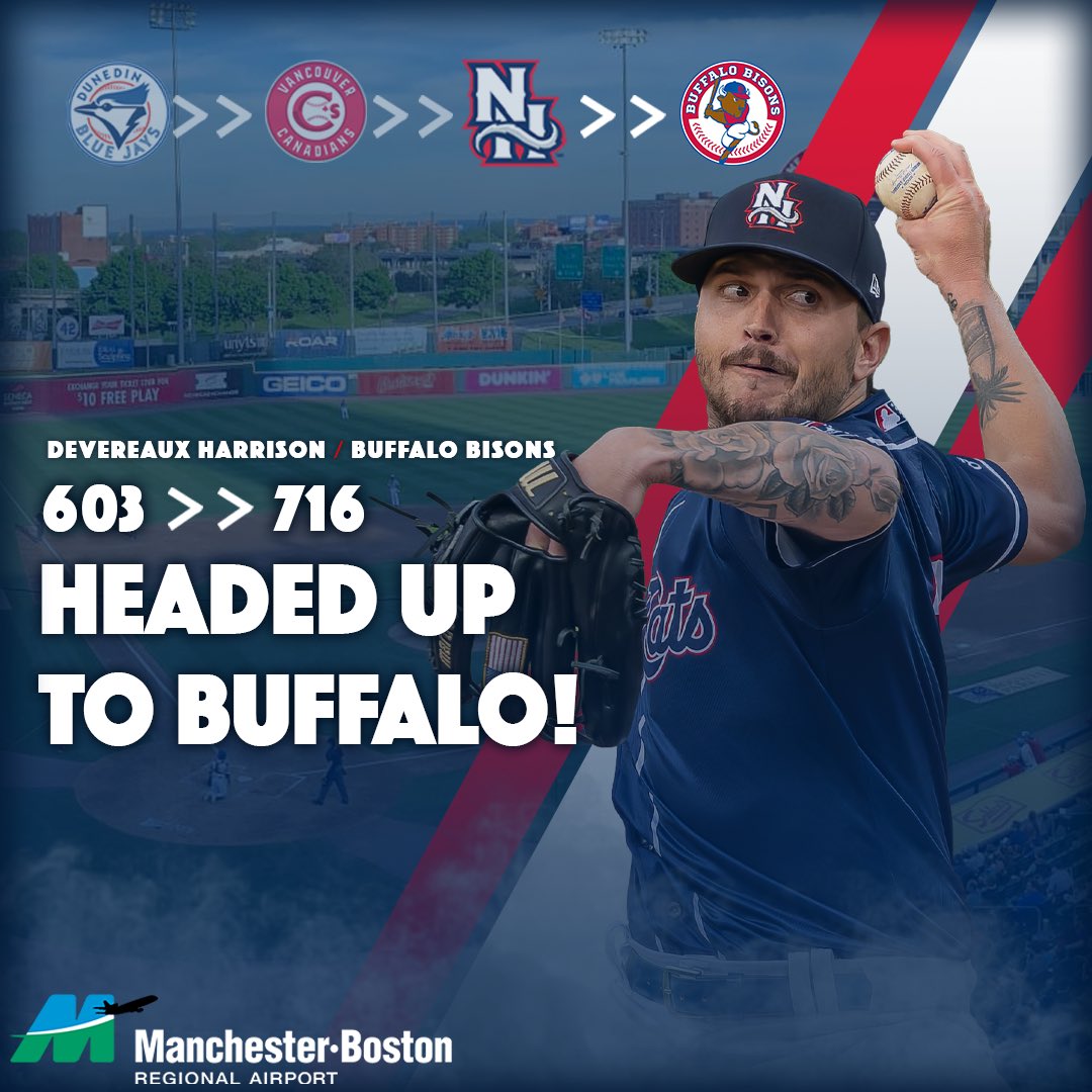 New Hampshire Space Potatoes (@fishercats) on Twitter photo Harrison’s movin on 🆙
A well-deserved and huge CONGRATS to Devereaux Harrison on his promotion to Triple-A <a href="/BuffaloBisons/">Buffalo Bisons</a>! 🦬
#BeyondBaseballNH | #DestinationCats Harrison’s movin on 🆙
A well-deserved and huge CONGRATS to Devereaux Harrison on his promotion to Triple-A <a href="/BuffaloBisons/">Buffalo Bisons</a>! 🦬
#BeyondBaseballNH | #DestinationCats