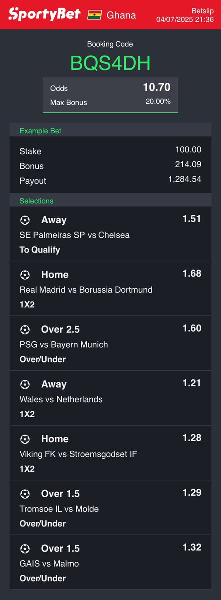 10 odds✅✅