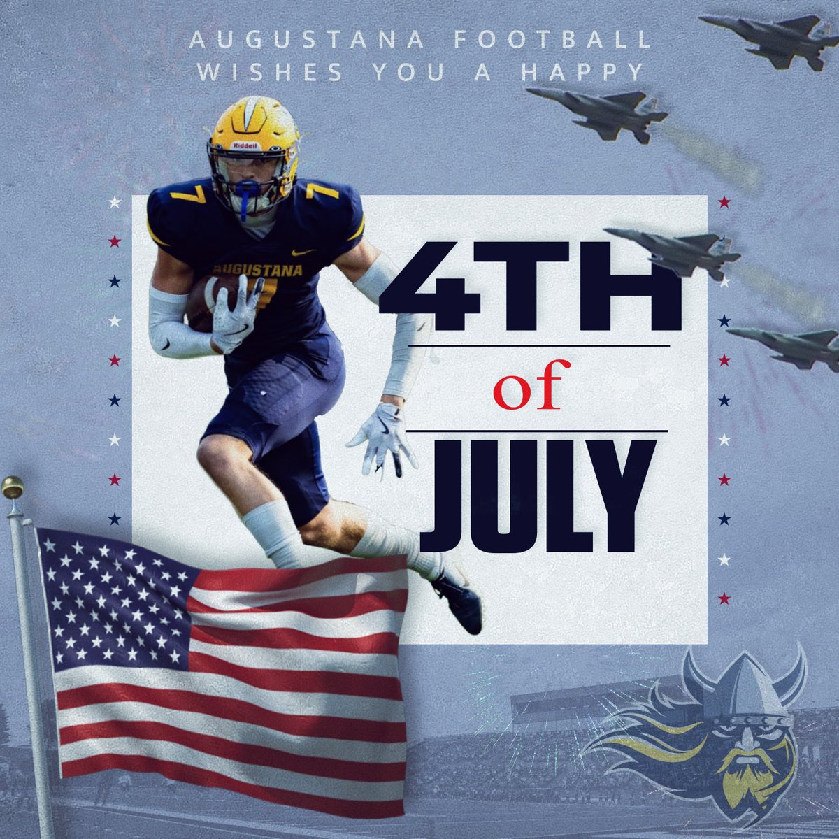 Happy 4th from <a href="/AugieFB/">Augustana Football</a>, thank you <a href="/CoachBKearsley/">Brayden Kearsley</a> <a href="/CoachDrew18/">Drew Loudenback</a>