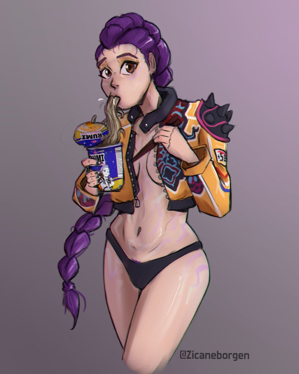 I love her jacket, I love how she looks in it, I love her. I'm descending into madness. Rumi #KPOPDEMONHUNTERS