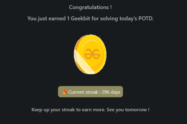 rishavkr206's tweet image. Day 296✅
@geeksforgeeks
#geekstreak2025
Problem =Longest Substring with K Uniques
#100daysofcodechallenge #DSA #letsconnect #CodingChallenge #CONNECTION #CONNECT