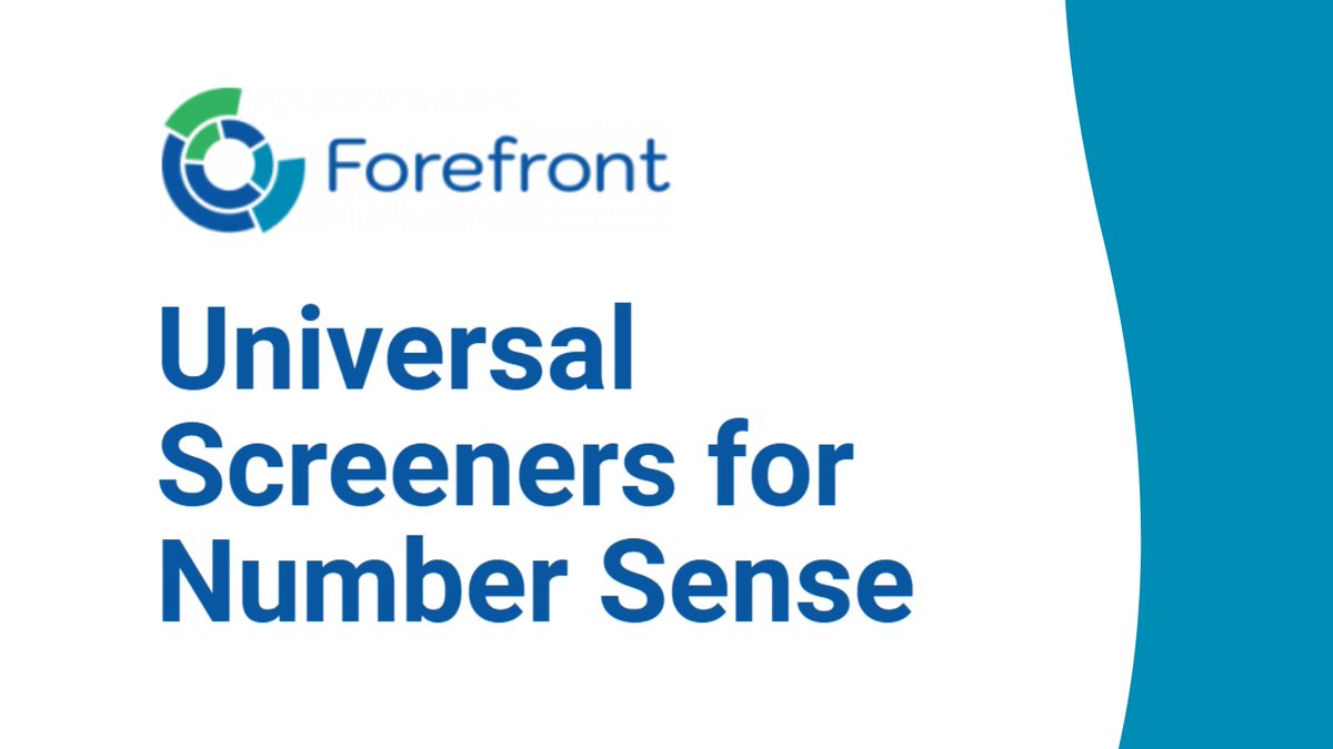 The Universal Screeners for Number Sense.

Not only are they pretty good, but they are free.

And you can learn a lot by giving them.

Win!

forefront.education/solutions/usns…

#MathIsFigureOutAble #MathChat #MTBoS #ITeachMath #MathEd #Mathematics