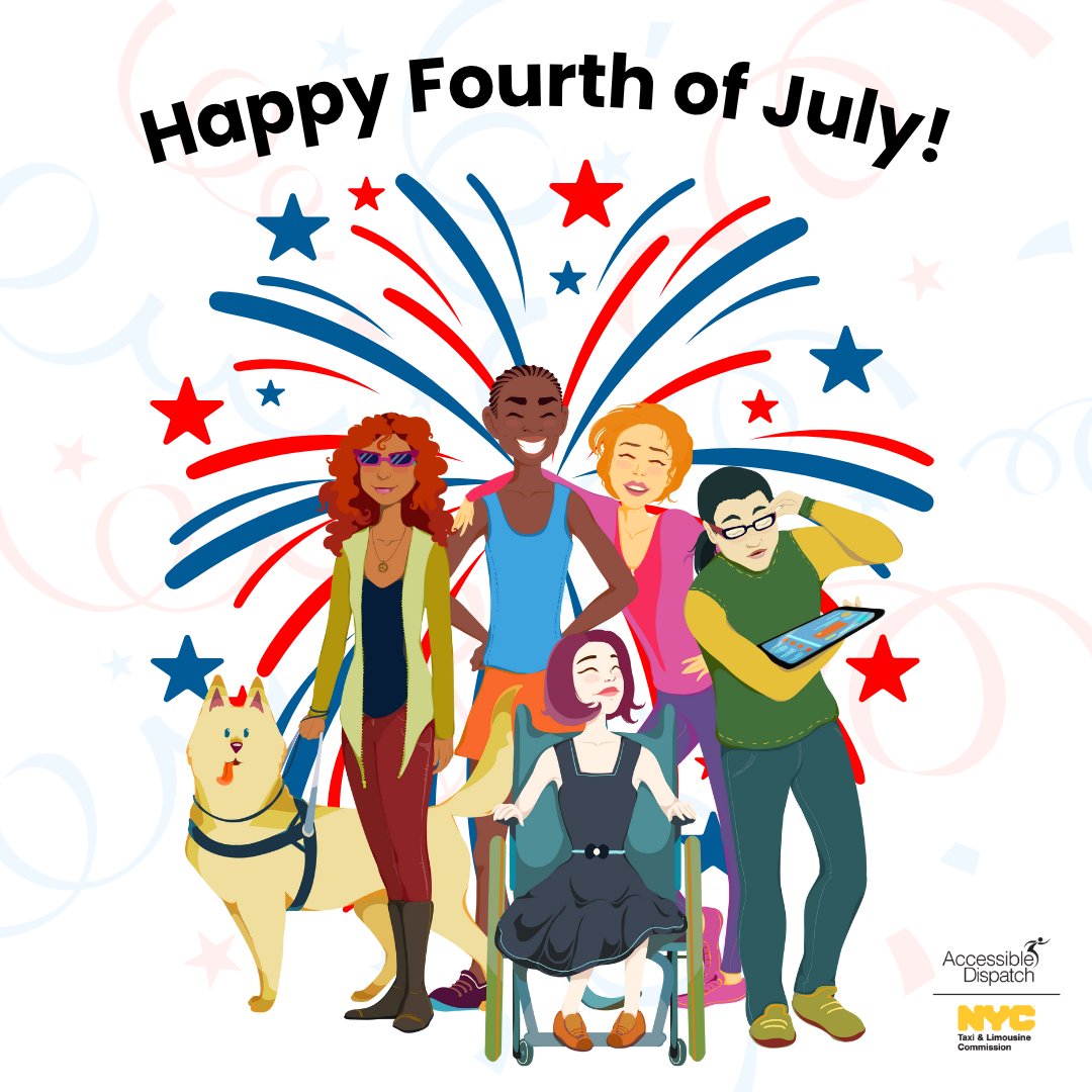 nycaccessible's tweet image. 🎆 Heading out for the 4th of July?

Let Accessible Dispatch get you there safely and comfortably! ♿🚕 Whether you’re catching fireworks, a BBQ, or just enjoying the day—wheelchair-accessible rides are available across NYC.

📱Book your ride: accessibledispatch.com/download