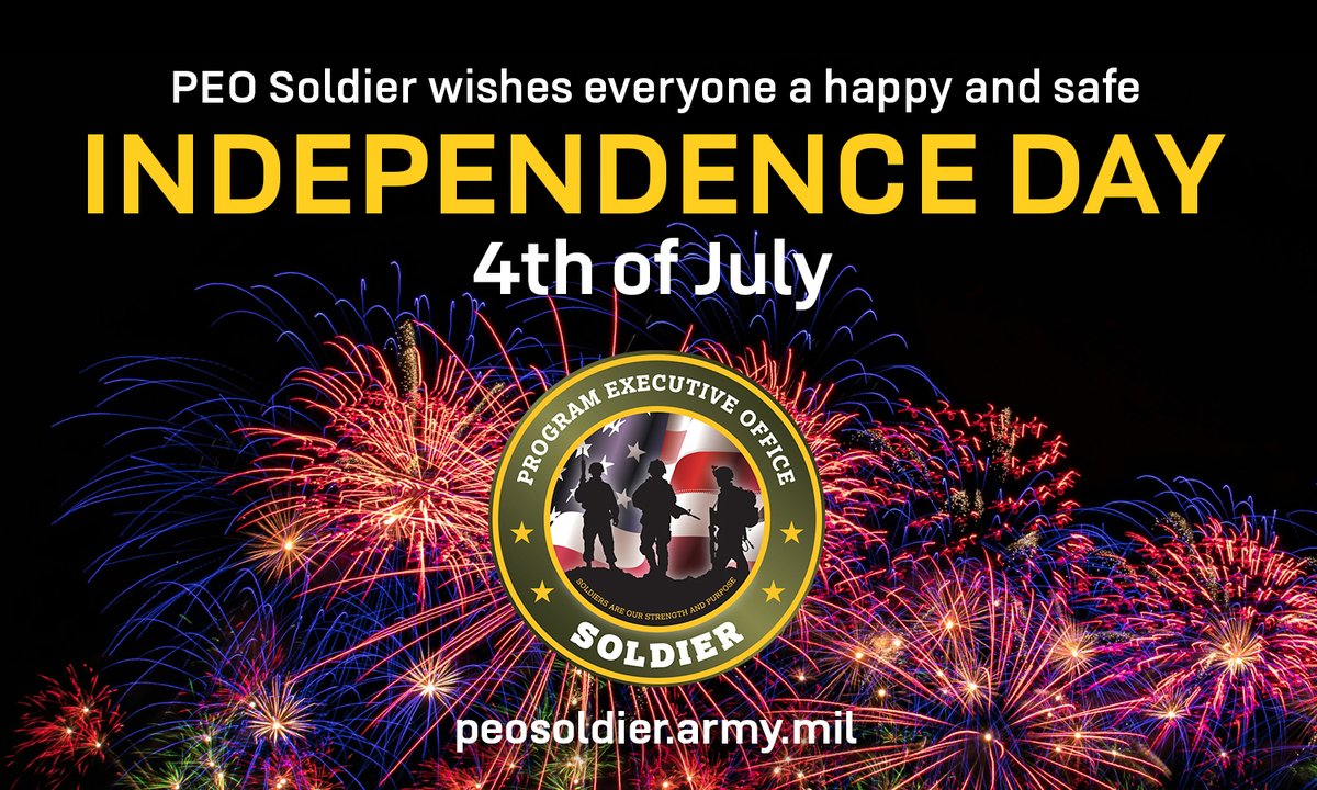 🎆🇺🇸 This #IndependenceDay, PEO Soldier honors the legacy of courage and sacrifice that has kept our nation free since 1776. 💪🪖
We remain committed to equipping the American Soldier with the decisive edge—today and every day.

#4thOfJuly | #AmericanFreedom | #USA |