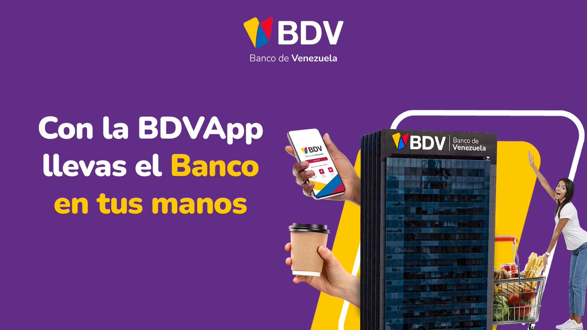 Con el Banco #1 y las soluciones integralestu forma de pagar son flexible. 

Descarga #BDVApp  y descubre lo fácil que es ahorrar tiempo al pagar. ✨

Paga sin complicaciones en cualquier punto de venta o usa PagomovilBDV QR donde quieras. ✅

 ¡BDV está contigo las 24/7! 🚀