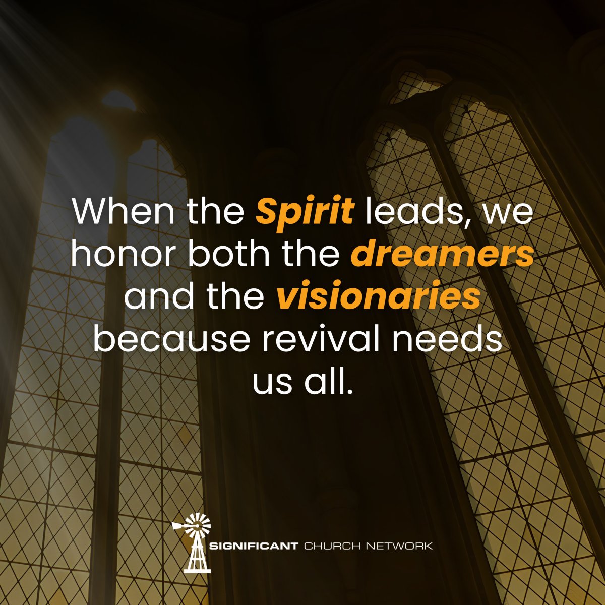 SigChurchNet's tweet image. We need dreamers. We need visionaries. We need each other. Pastors, let’s be intentional in honoring the gifts in the room.

#SpiritLedLeadership #TogetherInRevival #SignificantChurch