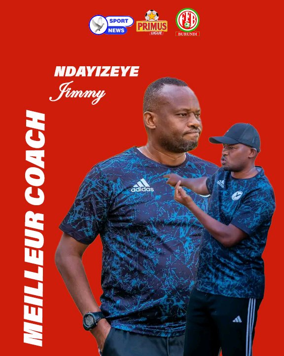 honpigeon's tweet photo. 🔵⚪ Ndayizeye Jimmy umumenyereza w'umurwi Aigle Noir CS niwe atahanye agashimwe ka meilleur entraîneur saison 2024-2025 mw'ihiganwa Primus League Burundi 🇧🇮.

#FFB #INUMASPORTNEWS #PLB https://t.co/fk8StP1iTt