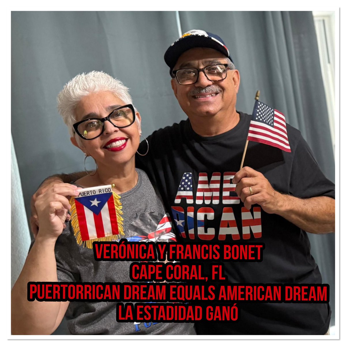 delegates51's tweet image. From the States…
Statehood is working together for a better future.
Veronica y Francis, Florida
Ramón, New Jersey
LA ESTADIDAD GANÓ