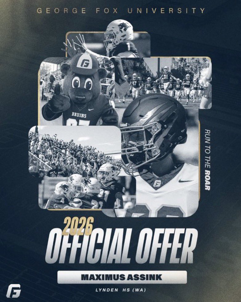 maxassink's tweet image. After a great conversation with @SpencerCrace I am blessed to receive my second offer from George fox university! @LyndenLionsFB @BlakeVandalen