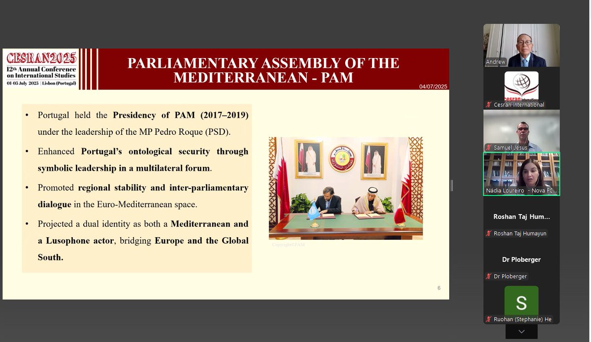 CESRANevent's tweet image. Panel 13: New Challenges in International Security

#CESRAN2025 – The 12th Annual Conference on International Studies on 01-05 July 2025 in Lisbon, Portugal.

#CESRANSociety