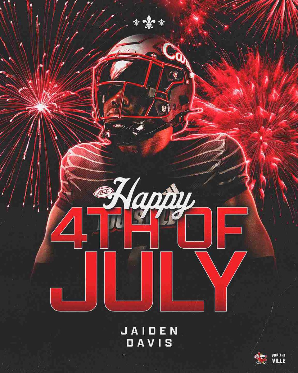 JaidenDavis38's tweet image. Thank you for the 4th of July love 🔴⚫️⚪️
@ULFBRecruiting @LouisvilleFB @Brohm_Brady
#GoCards