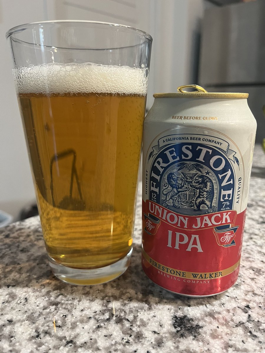 I think this is the First Time I have had Union Jack IPA from Firestone Walker and it really hit the spot🍻🇺🇸