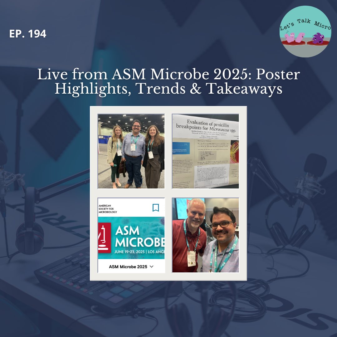 Letstalkmicro1's tweet image. 🎙️ Live from ASM Microbe 2025!
What’s hot in clinical micro?
📌 Rapid diagnostics for ID &amp;amp; AST
🧬 Favorite posters + new tech
🎧 Tune in for highlights from the biggest microbiology conference of the year.
Link in comments.

#Asmicrobe #Microbiology  #LetsTalkMicro