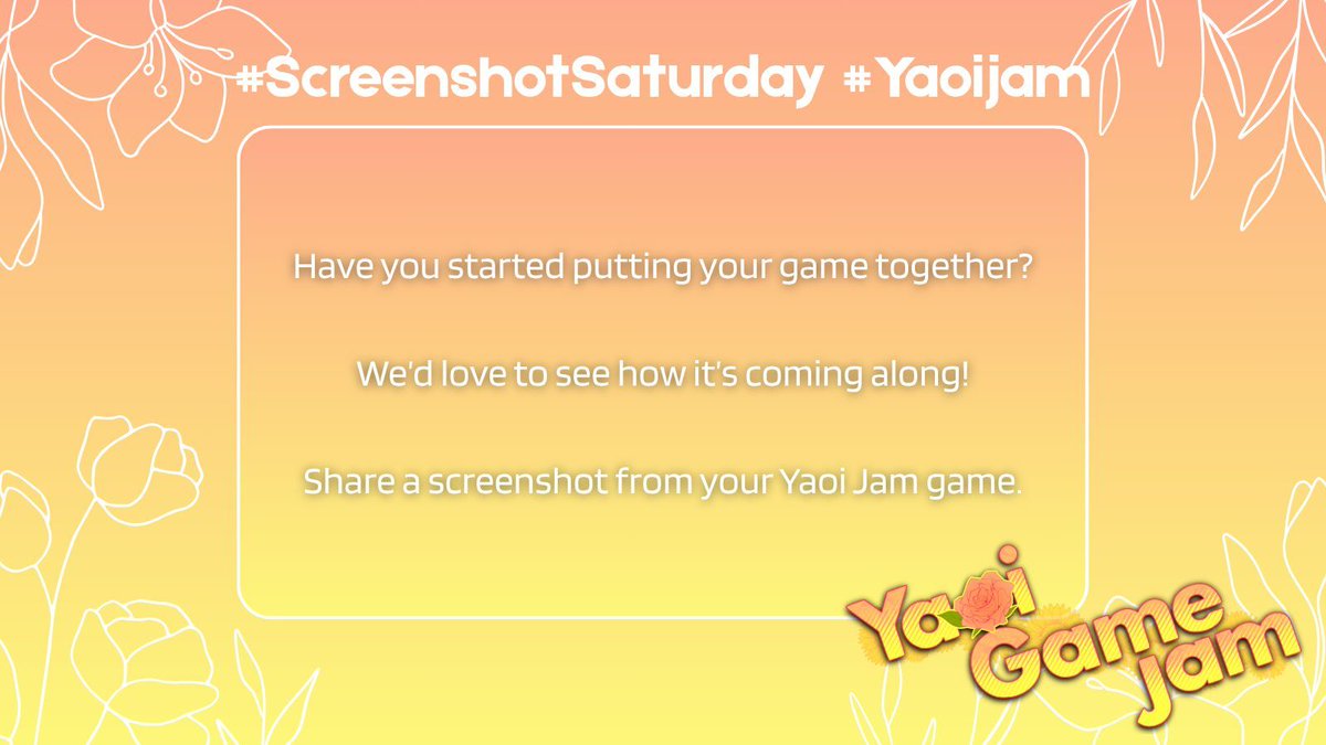 Have you started putting your game together?

👀 We’d love to see how it’s coming along!

⤵️ Share a screenshot from your Yaoi Jam game in the comments below or a repost. 

#ScreenshotSaturday #YaoiJam