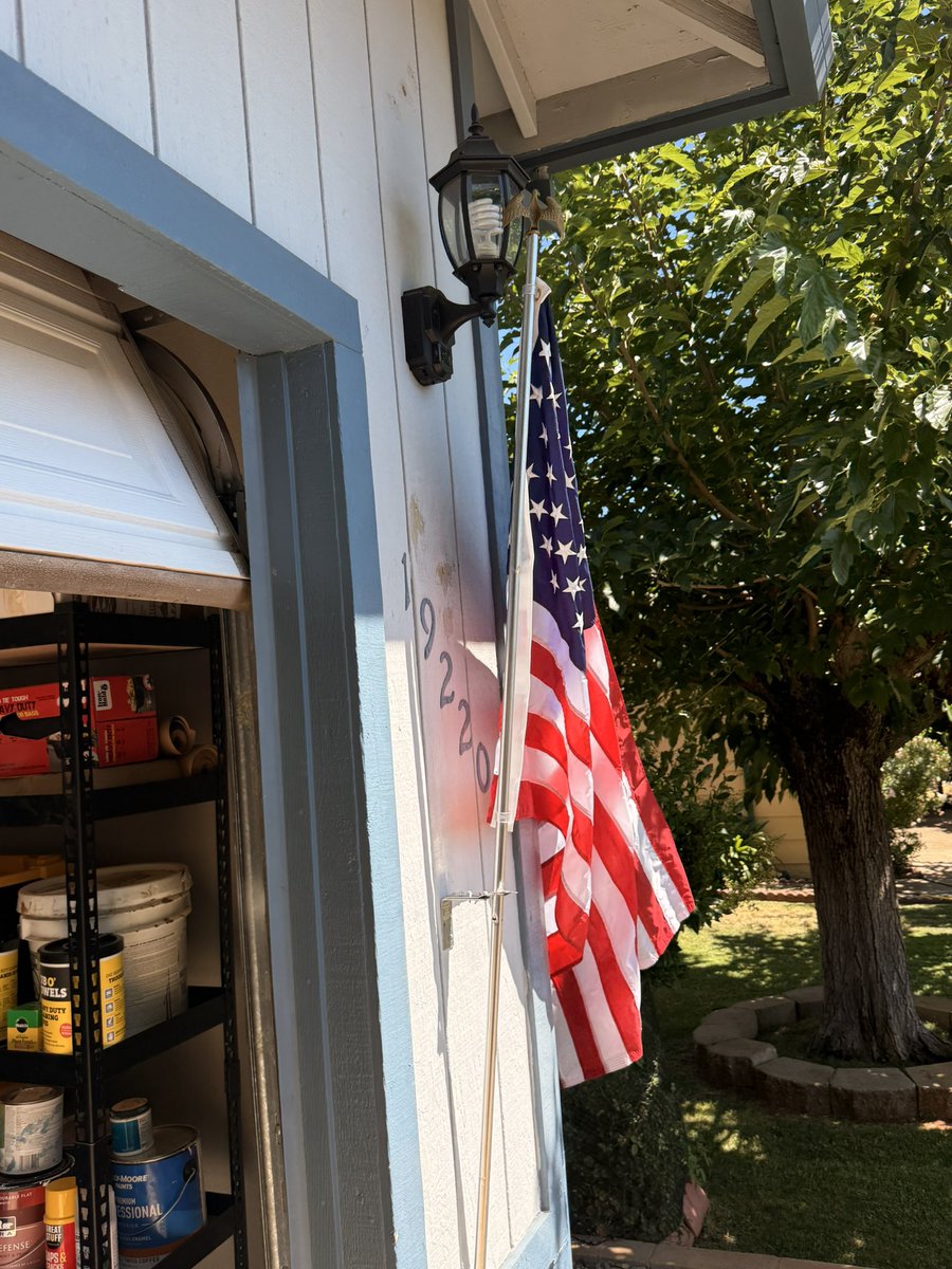 The original holder was cheap plastic so I made a metal holder. Not what I wanted but glad I got the flag out.