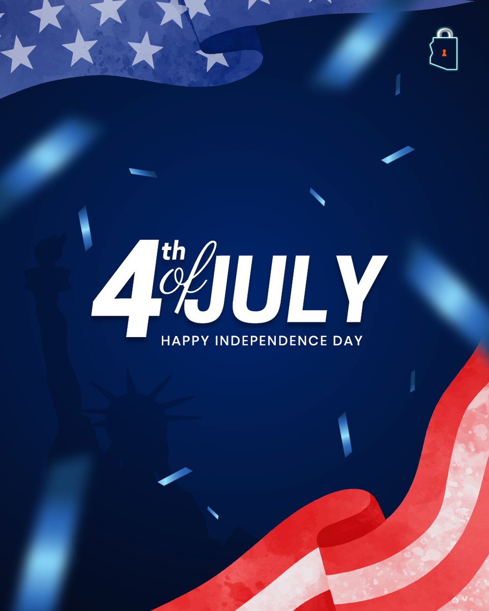 az_cyber's tweet image. This #IndependenceDay, let's honor the spirit of our nation & its vibrant communities! Just as our founders sought freedom, we celebrate the ongoing quest for #DigitalFreedom and the pioneers protecting our online world. Have a secure & sparkling Fourth of July! 🎇