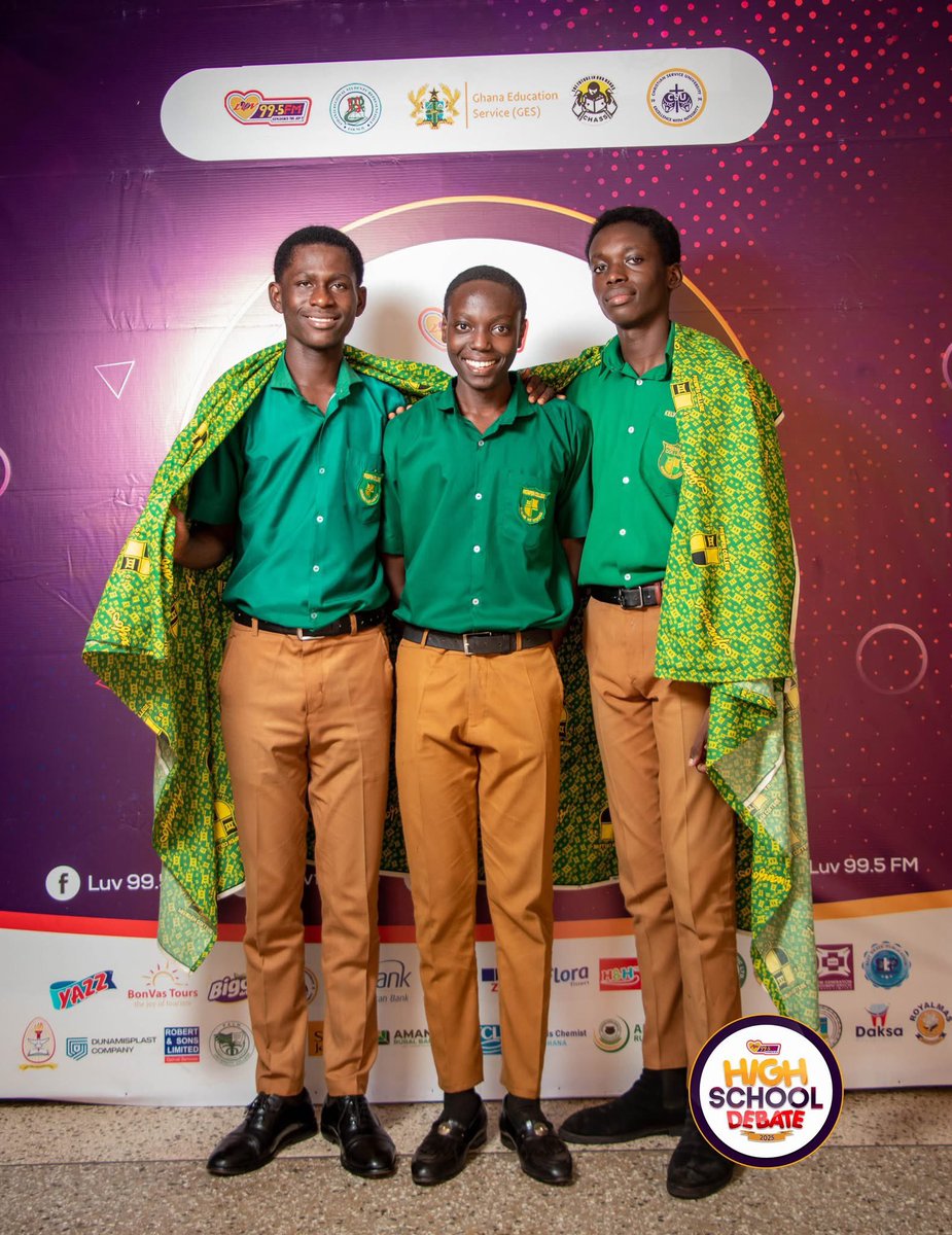 Prempeh College has won the 2025 Luv FM High School Debate. Congratulations AMANFOƆ 🟢🟡

Ayekoo to Kumasi High School, KNUST SHS and St. Louis SHS for emerging 2nd, 3rd and 4th positions respectively.