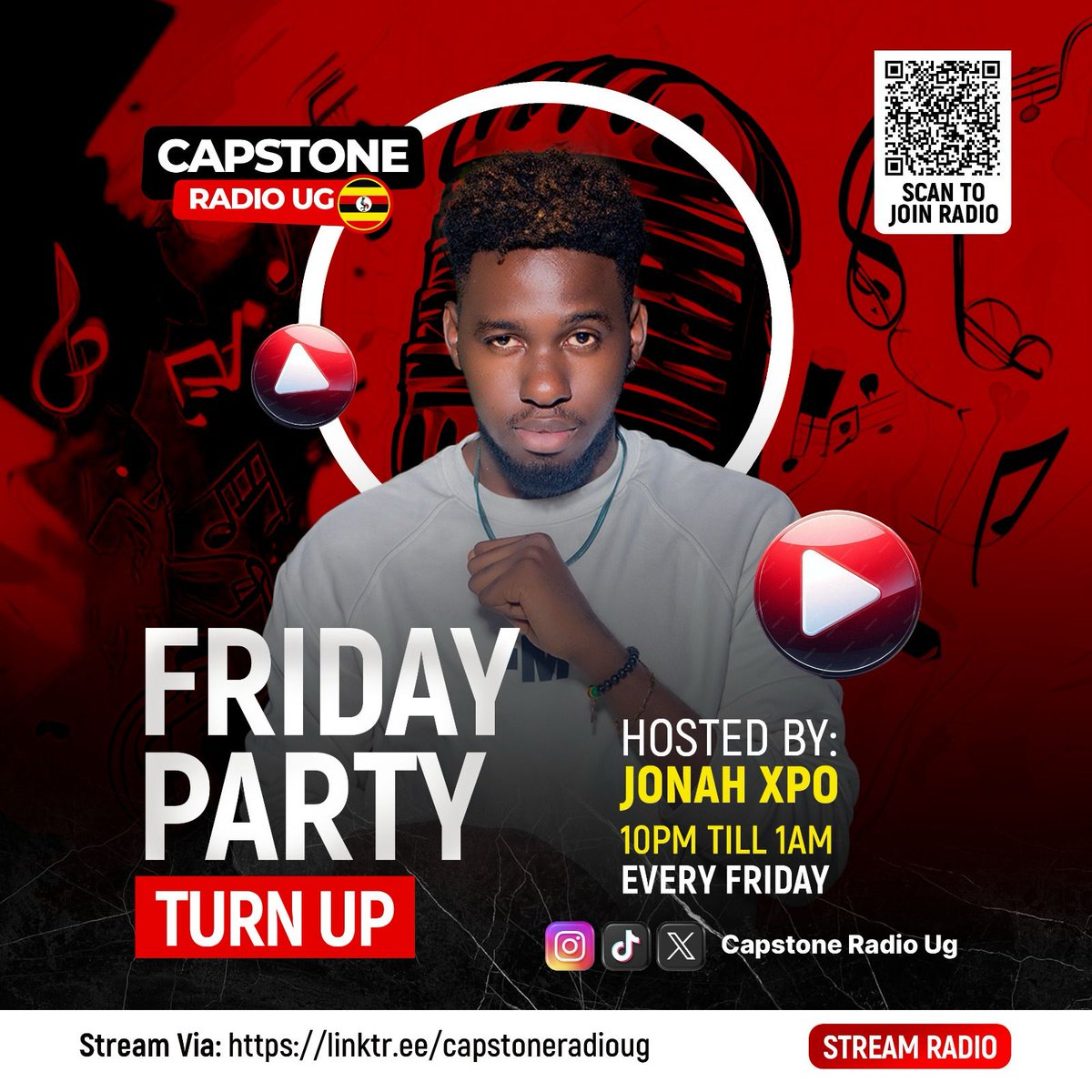 New month, fresh tunes. Join us tonight as we drop for you unique sounds all night, enter your weekend with the vibes killer, Deejay <a href="/jonah_xpo/">JONAH XPO</a> from 10pm to 1am on the Party Turn Up every Friday.

Join ink Below: zeno.fm/radio/capstone…